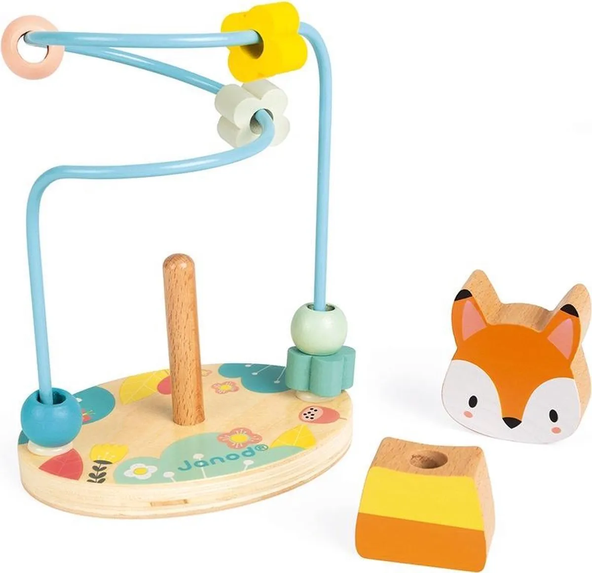 Janod Pure Kralenframe Een Kleine Vos - Concentratiepuzzel 1+ - afbeelding 6 van 6