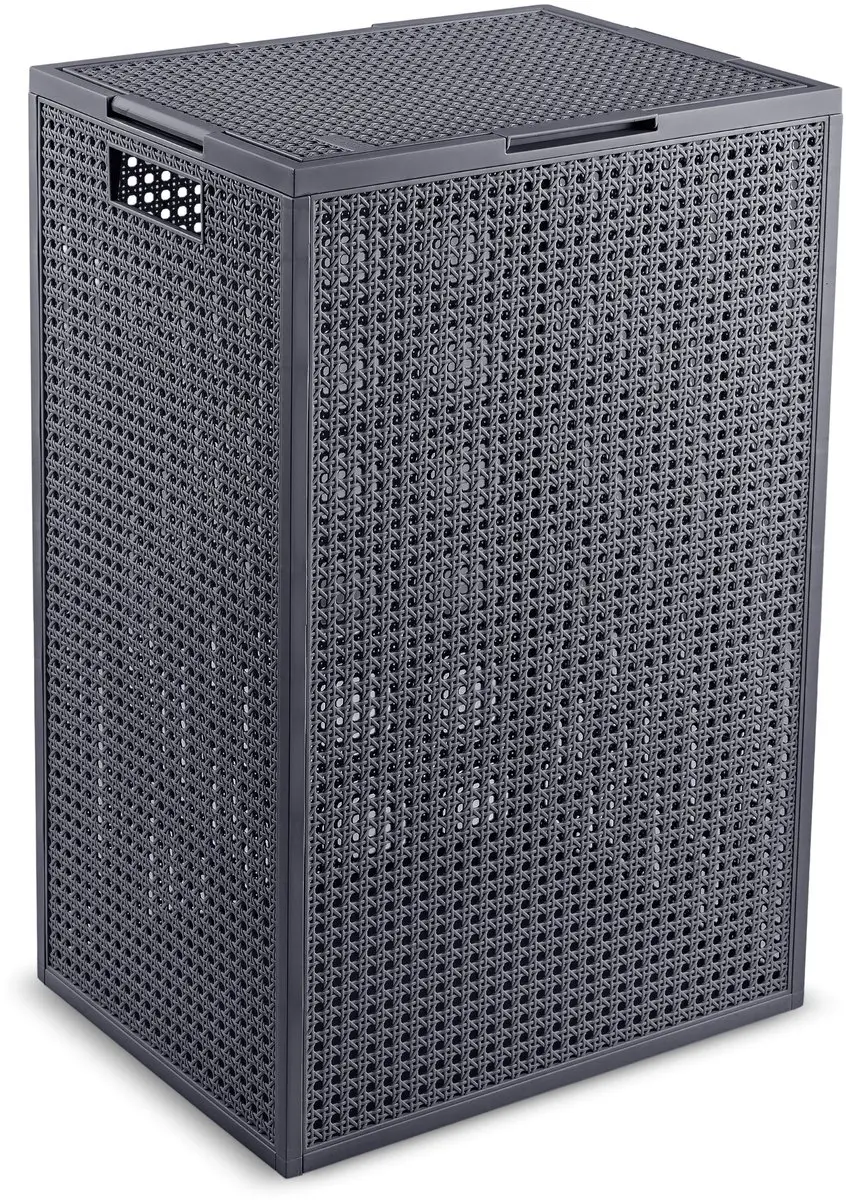 Curver Kaya Wasmand met deksel 60L - 38x29x58,5cm - Antraciet