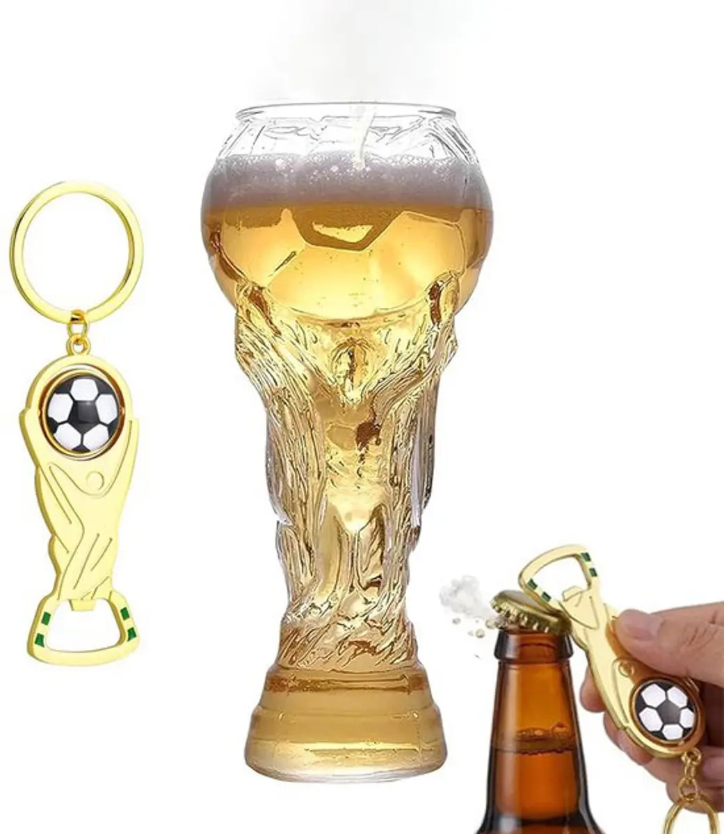 ECTEATOY Bierglazen WK 2026 Trophy Style 600ml