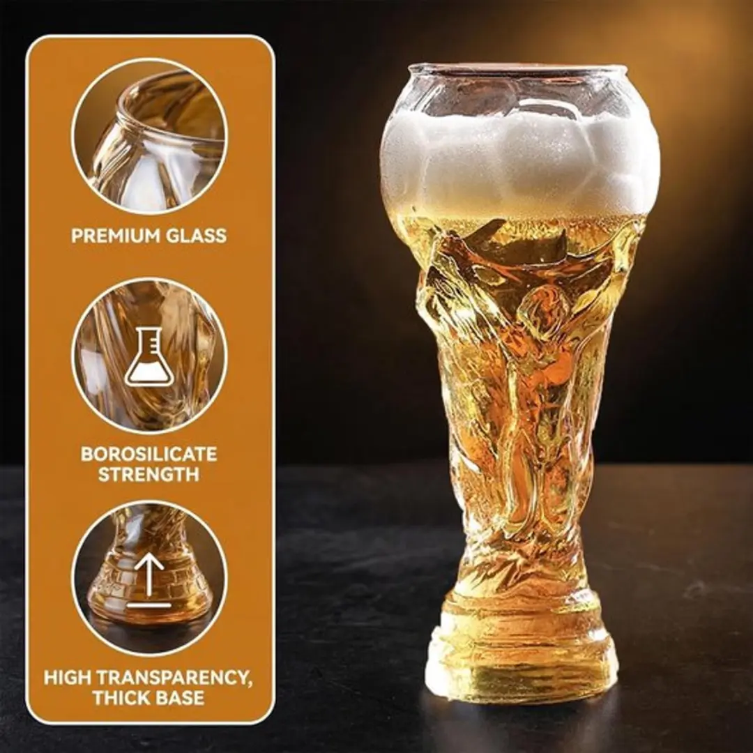 ECTEATOY Bierglazen WK 2026 Trophy Style 600ml - 2 Stuks