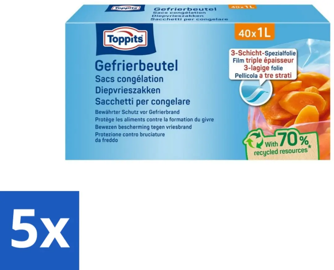 Toppits Diepvrieszakjes 1L