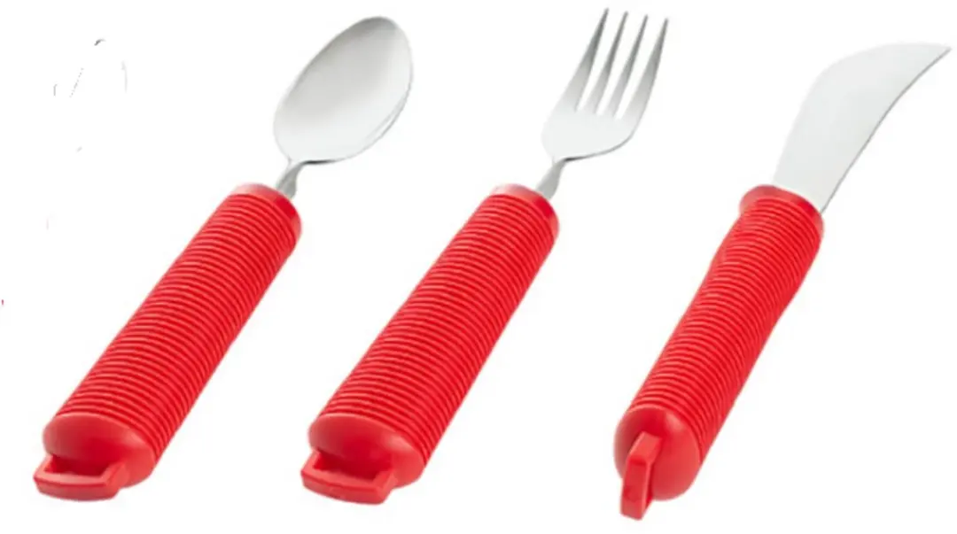 Vitility Ergonomisch Bestekset Rood