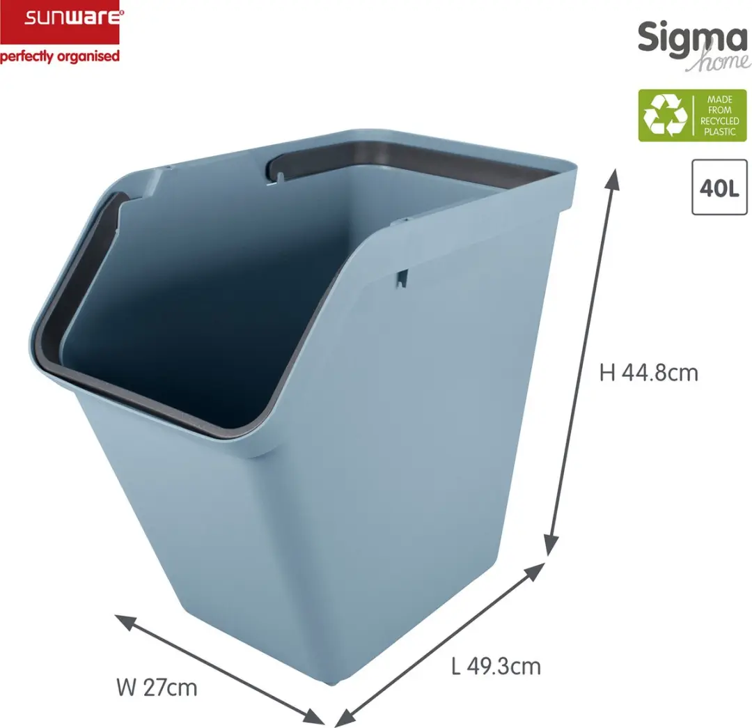 Sunware Sigma Home Prullenbak 40L - Blauw