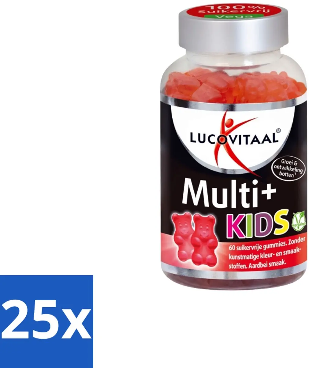 Lucovitaal Multi+ Kids Aardbei Gummies