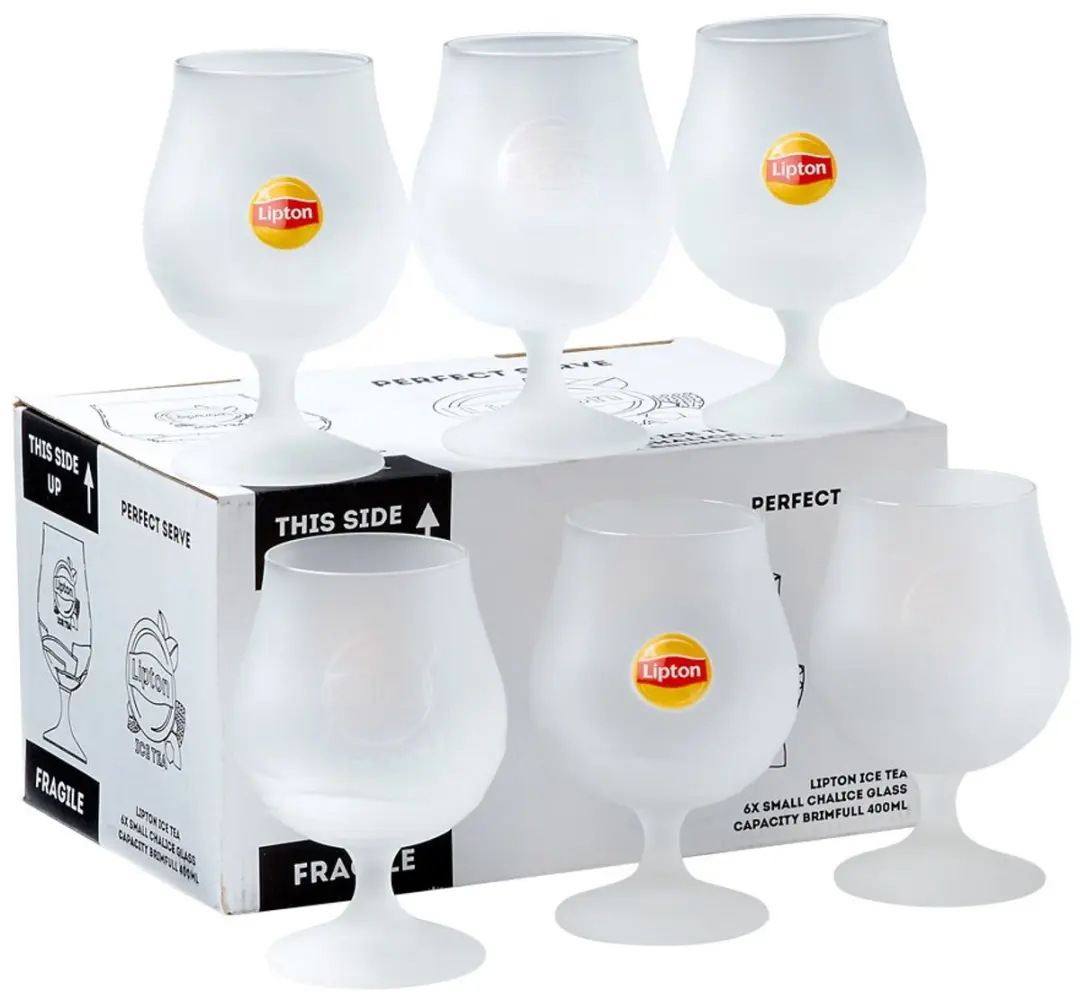 Lipton Ice Tea Longdrinkglazen Set 6 Stuks - 350ml - Wit