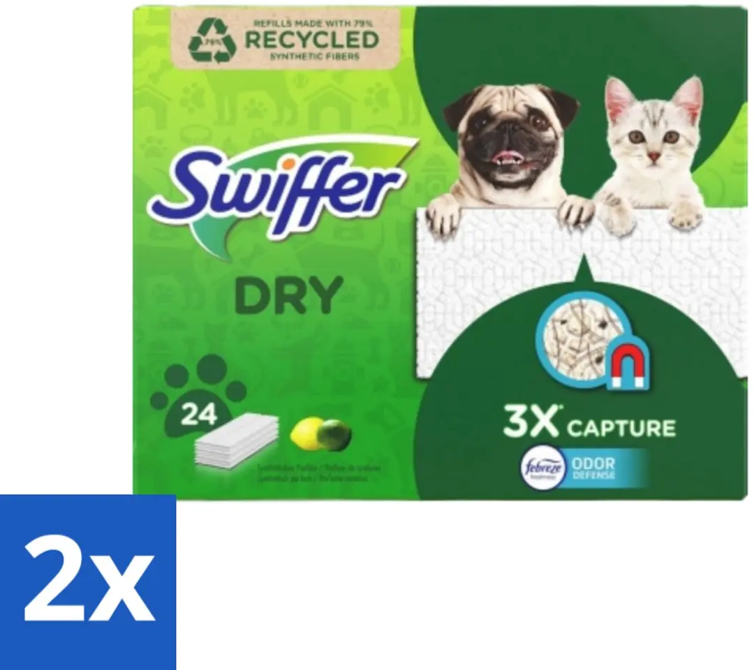 Swiffer Dry Febreze Vloerdoekjes Navulling 24 Stuks