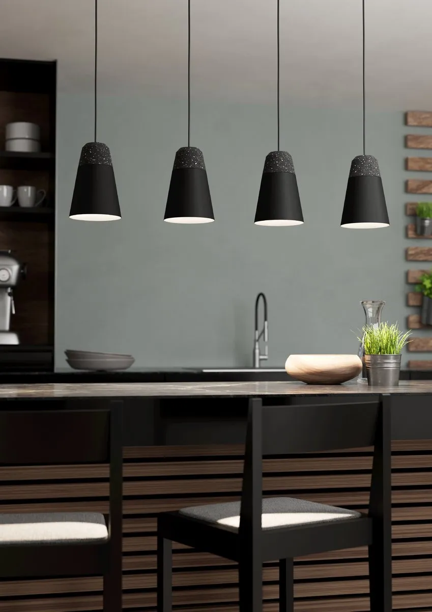 Eglo Canterras Hanglamp 97,5cm - Zwart/Grijs/Wit - afbeelding 6 van 6