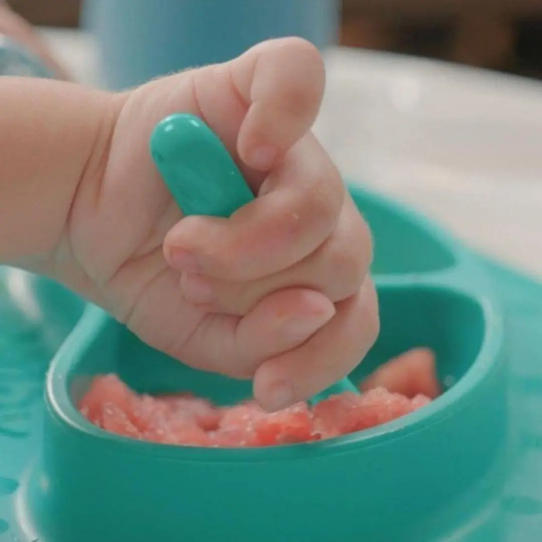 Nûby Baby First Lepers Set - 3 Stuks - Siliconen - 6+ Maanden - Roze/Blauw/ Groen