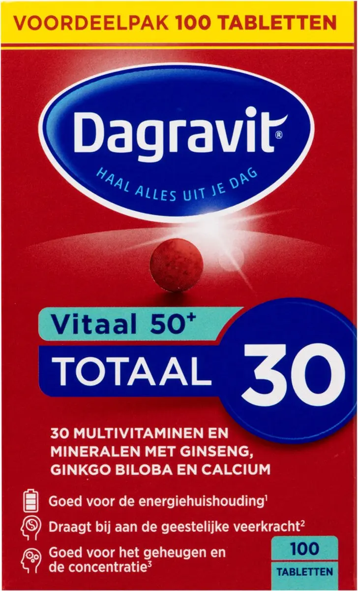 Dagravit Totaal 30 Vitaal 50+ - 400g (4x100 tabletten)