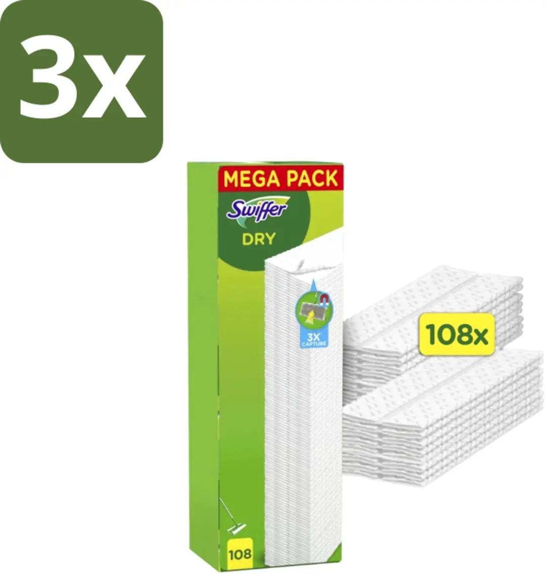 Swiffer Dry Vloerdoekjes 108 Stuks