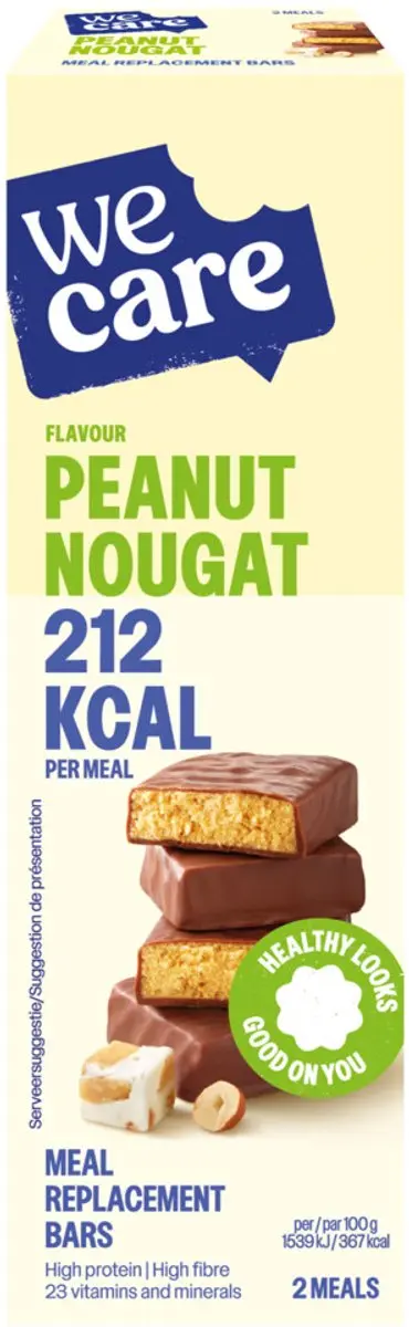 weCare Meal Replacement Bars Peanut Nougat