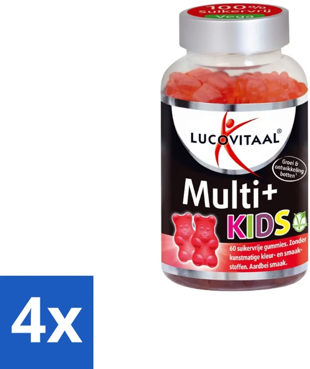 Lucovitaal Multi+ Kids Aardbei Gummies