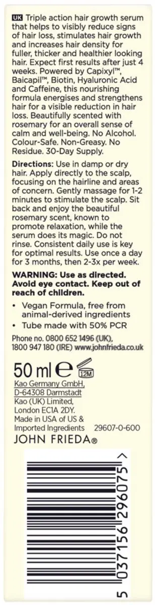 John Frieda PROfiller+ Hair Density Serum 50ml