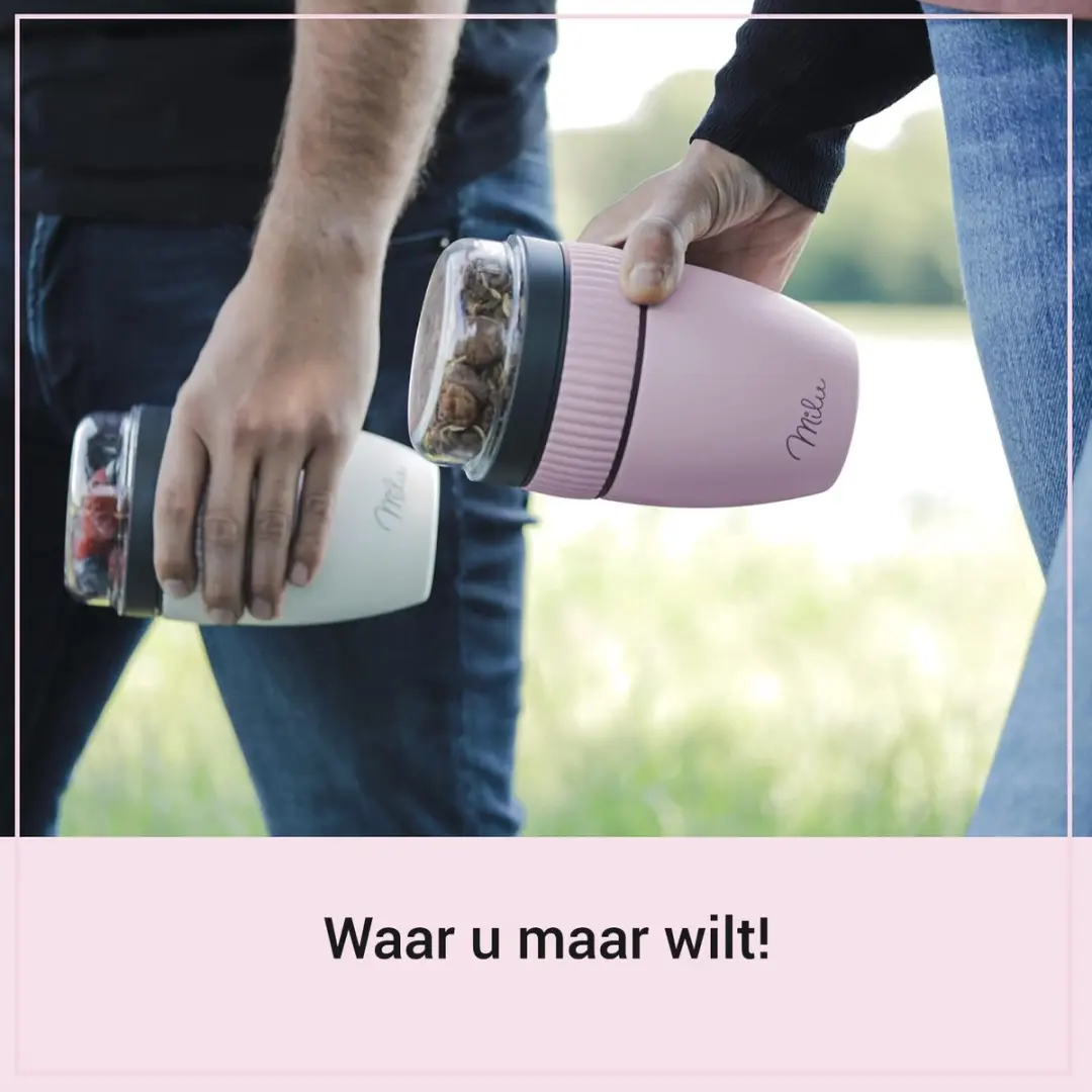 Milu Muesli Beker To Go 400ml - Roze