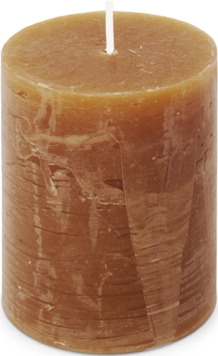 Spaas Rustieke Pillarkaars Cognac - 8 Stuks