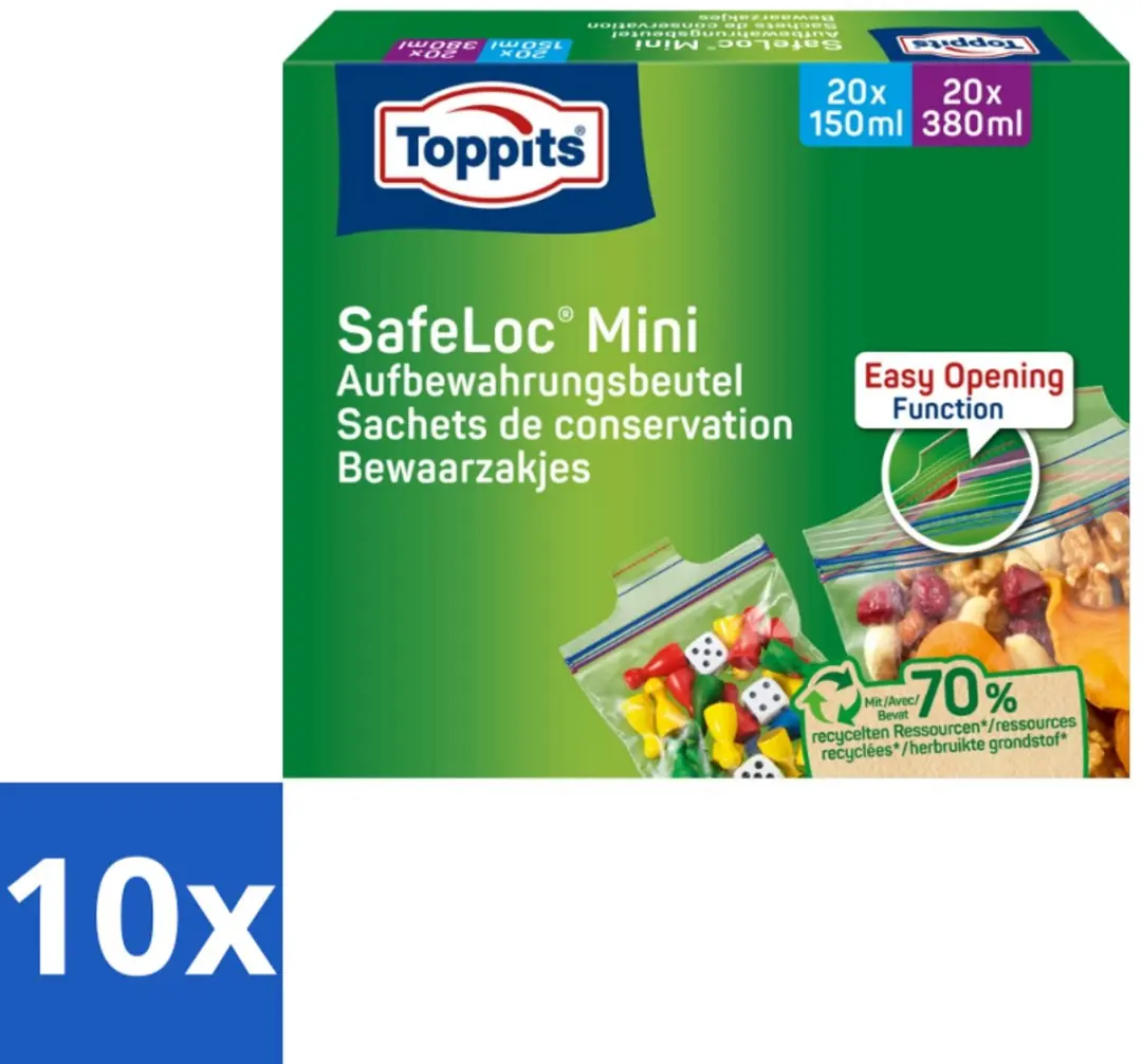 Toppits Safeloc Mini Zip-Zakjes 40 Stuks