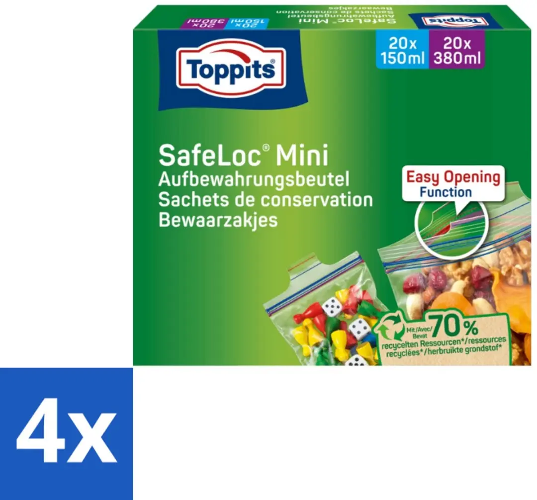 Toppits Safeloc Mini Zip-Zakjes 40 Stuks