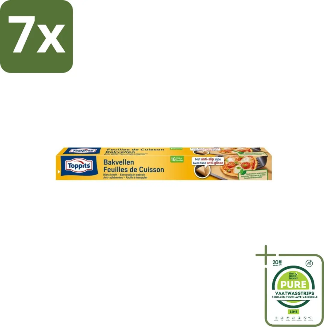 Toppits Bakpapiervellen 3D Grootverpakking 112 Stuks