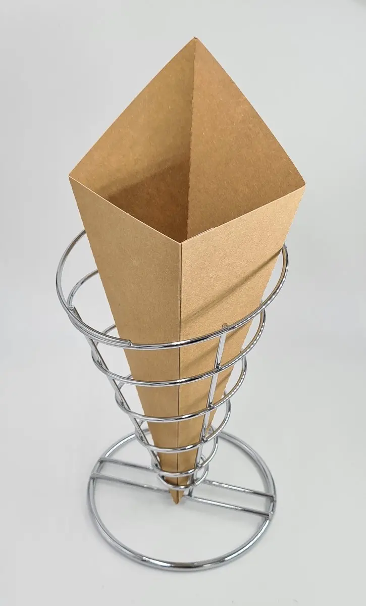 Cosy&Trendy Frietzakhouder RVS - Ø12cm x 22cm - Grijs