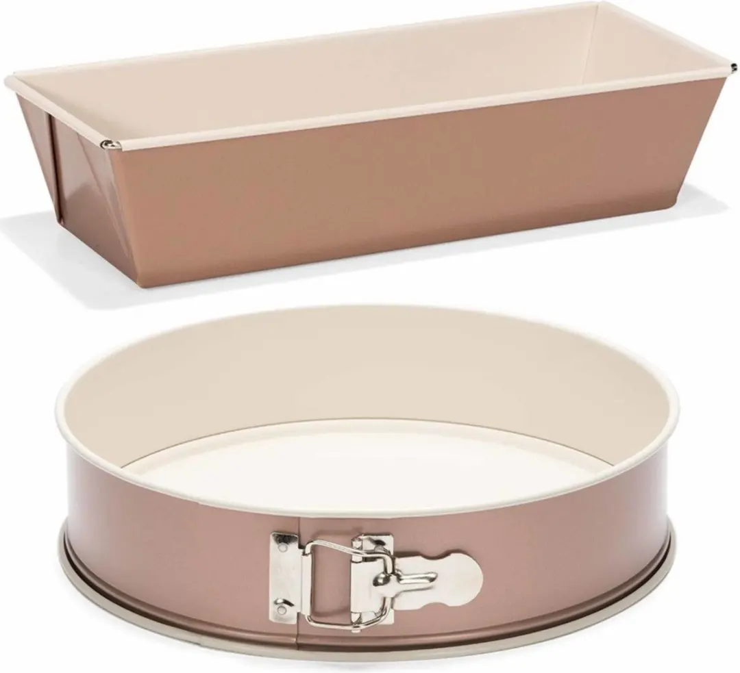 Patisse Rose Gouden Bakvormen Set 24cm & 25cm