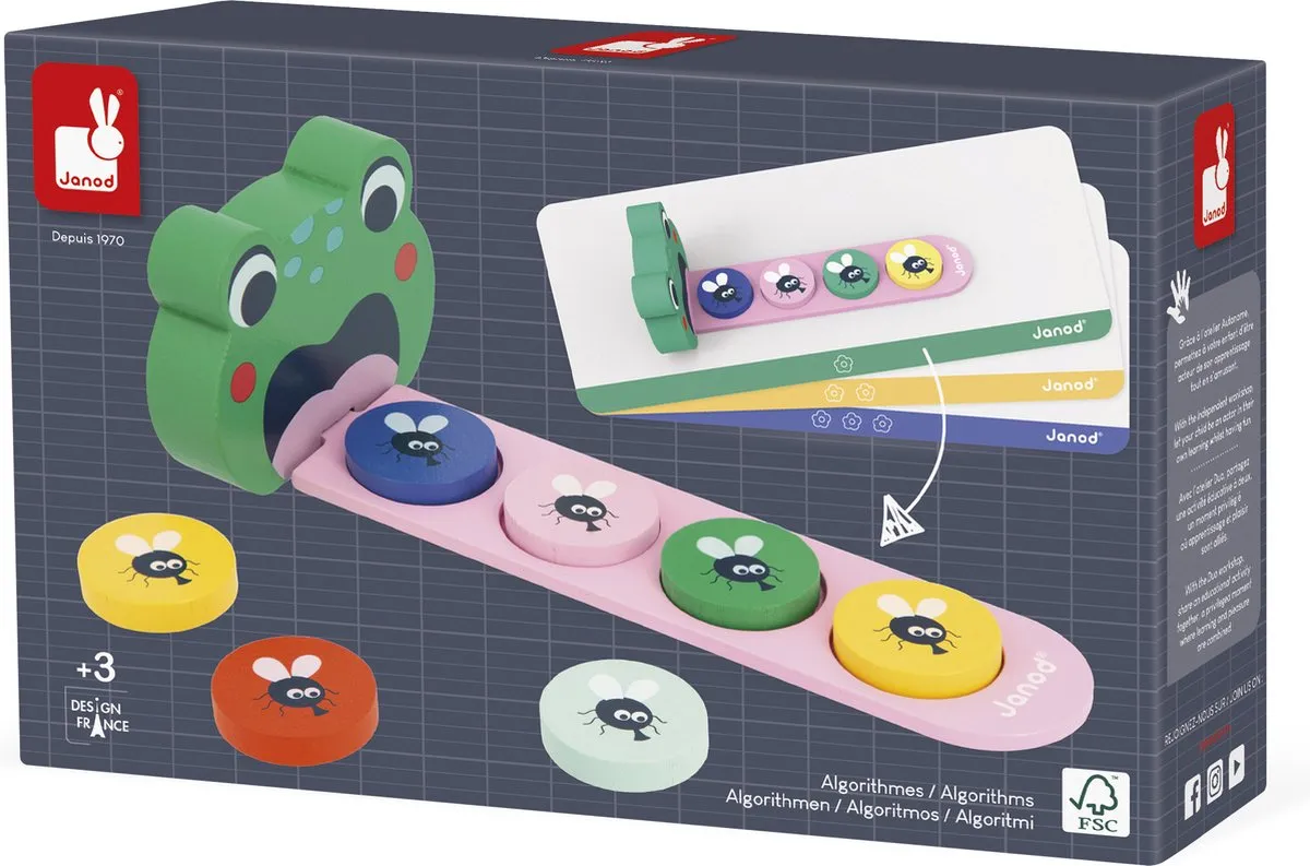Janod De Algoritme Kikker Educatief Spel - 37 Delen - Meerkleurig