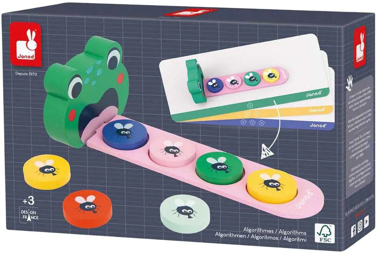 Janod De Algoritme Kikker Educatief Spel - 37 Delen - Meerkleurig