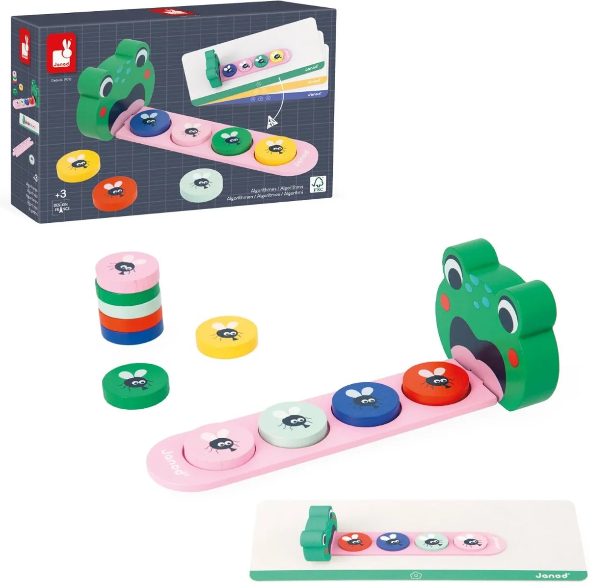 Janod De Algoritme Kikker Educatief Spel - 37 Delen - Meerkleurig