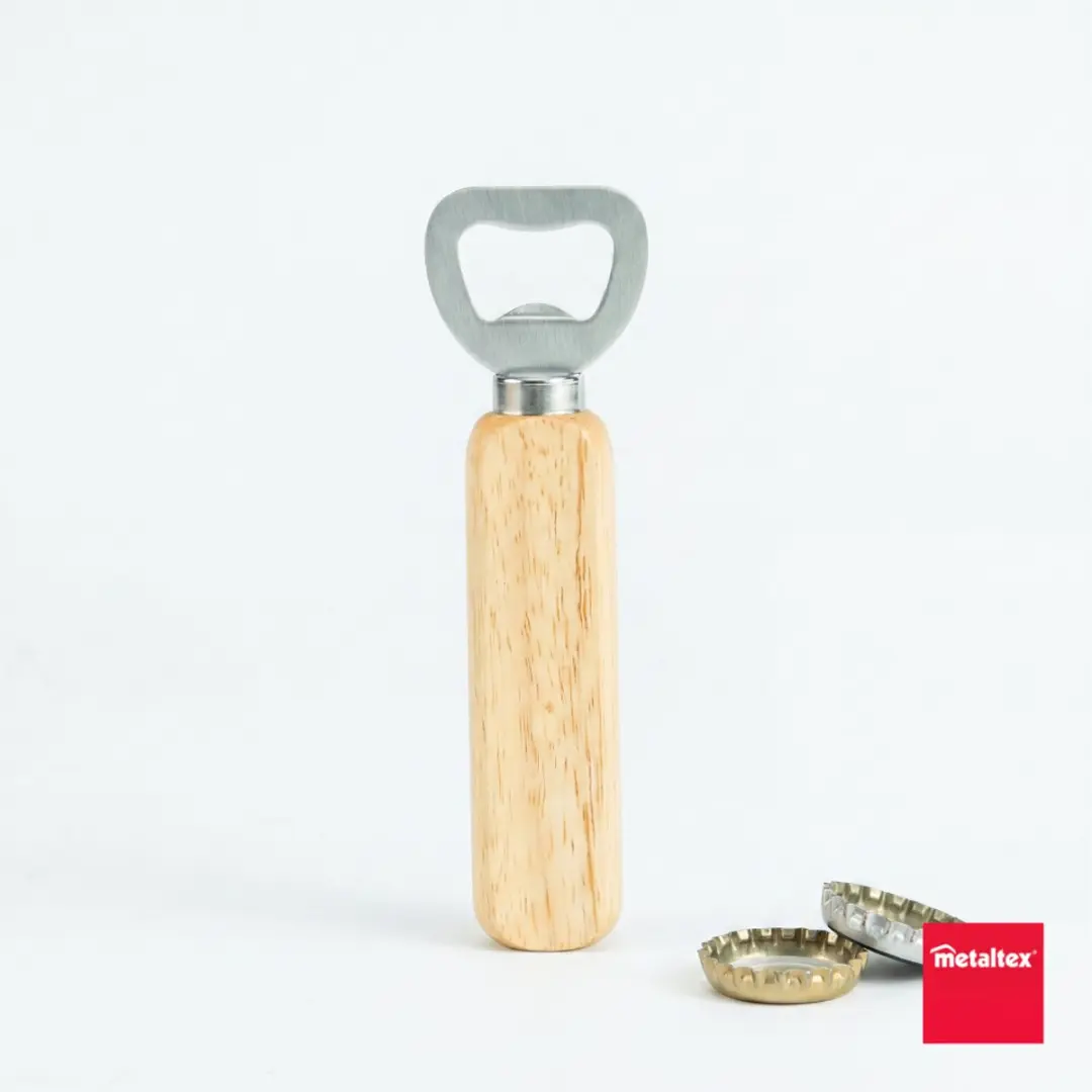 Metaltex RVS Kroonkurkopener - Houten Handvat - afbeelding 6 van 6