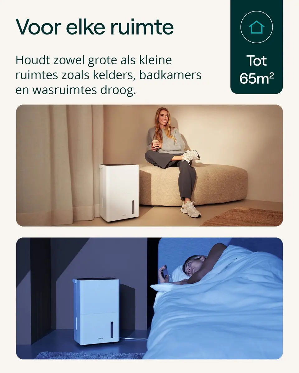 Duux Bora DXDH30 Luchtontvochtiger 30L/dag - 4 Liter - Wit