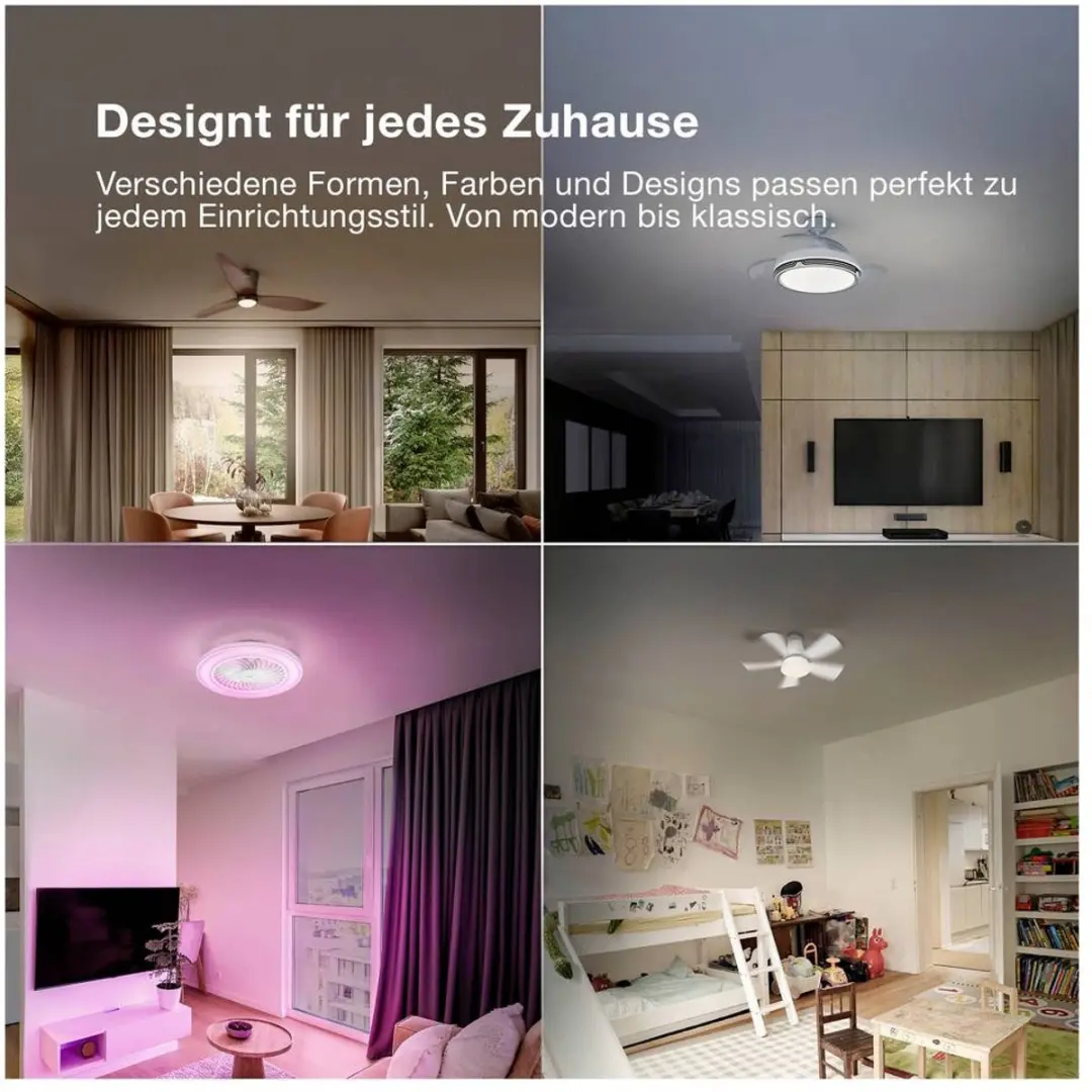Osram Ceiling Fan Fohn 1168mm Plafondventilator - 41W - Zwart