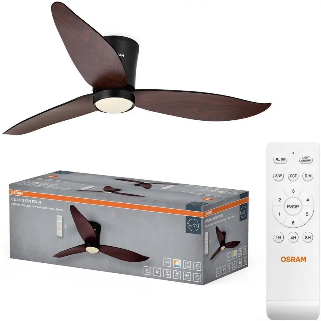 Osram Ceiling Fan Fohn 1168mm Plafondventilator - 41W - Zwart