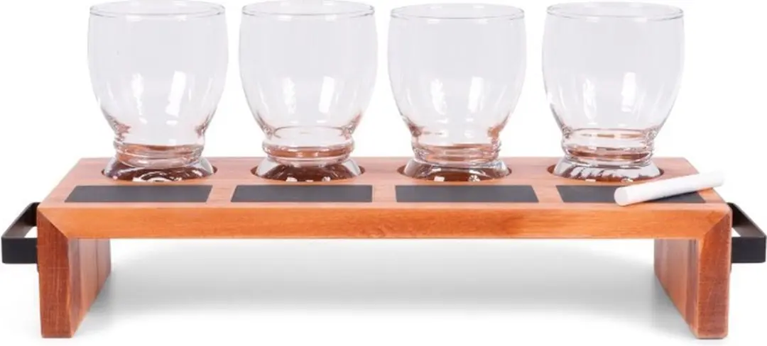 Senza Proeverij Set - Whiskyglas 4-delig - 35x15cm - Bruin