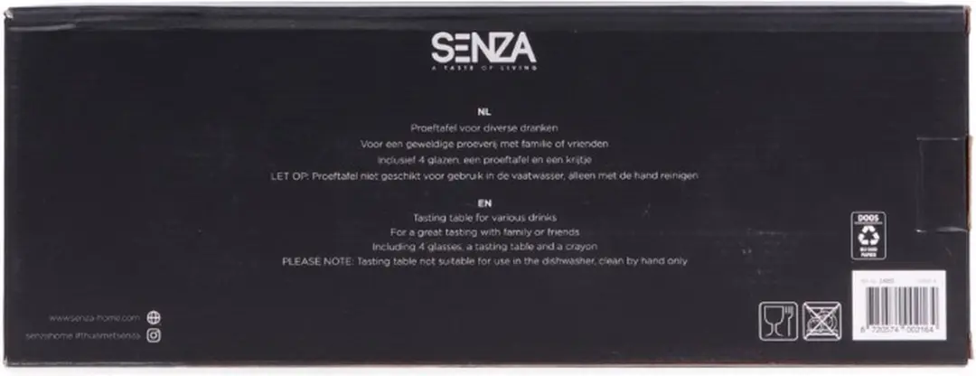 Senza Proeverij Set - Whiskyglas 4-delig - 35x15cm - Bruin - afbeelding 6 van 6