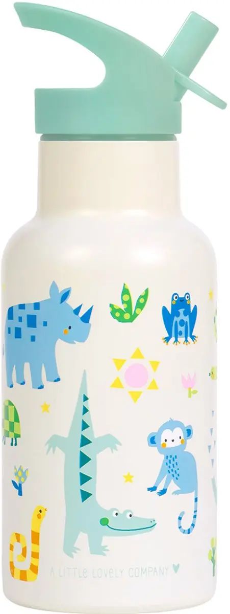 A Little Lovely Company Dubbelwandige RVS Drinkfles Jungle
