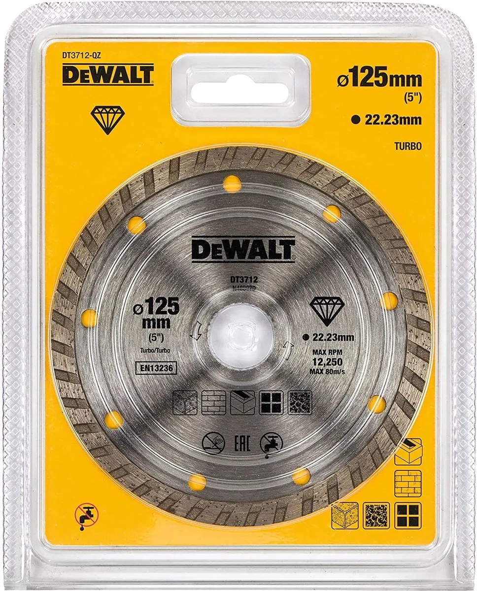 DeWalt DT3712 Diamantzaagblad 125x22,23mm - Steen