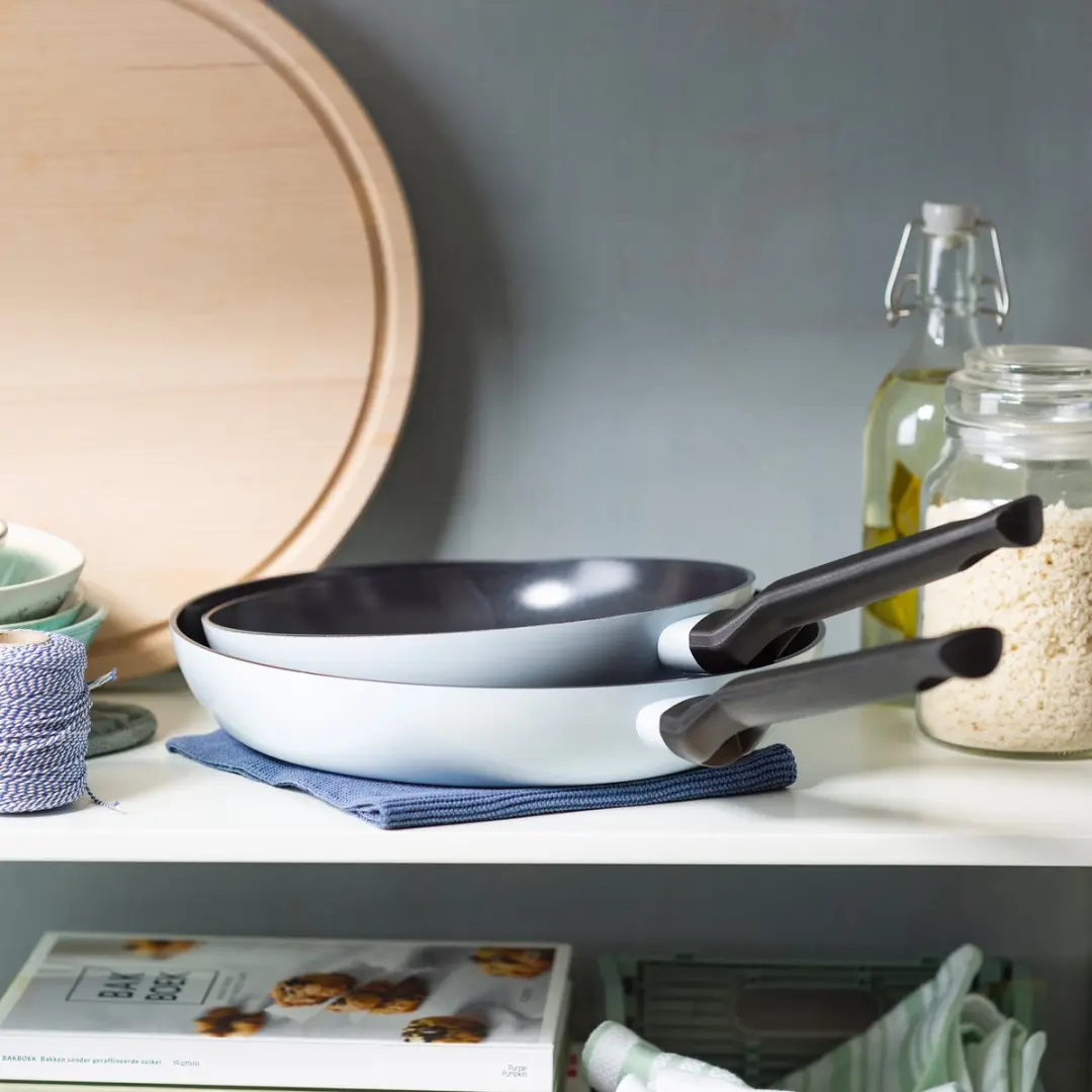 BK Enjoy Keramische Antiaanbak Koekenpannenset 2-delig - 24/28cm - Blauw