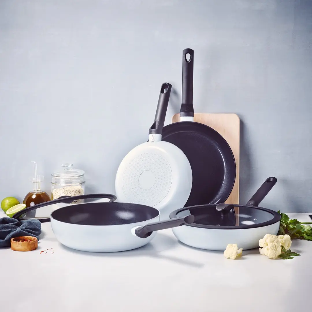 BK Enjoy Keramische Antiaanbak Koekenpannenset 2-delig - 24/28cm - Blauw