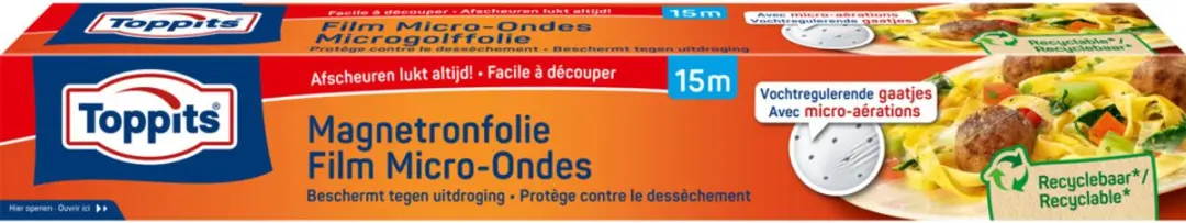 Toppits Magnetronfolie 15m - Blauw - 3x