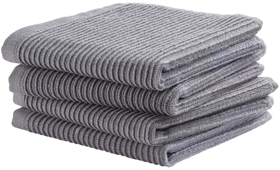 DDDDD Basic Vaatdoekset - 4 Stuks 30x30cm Grijs