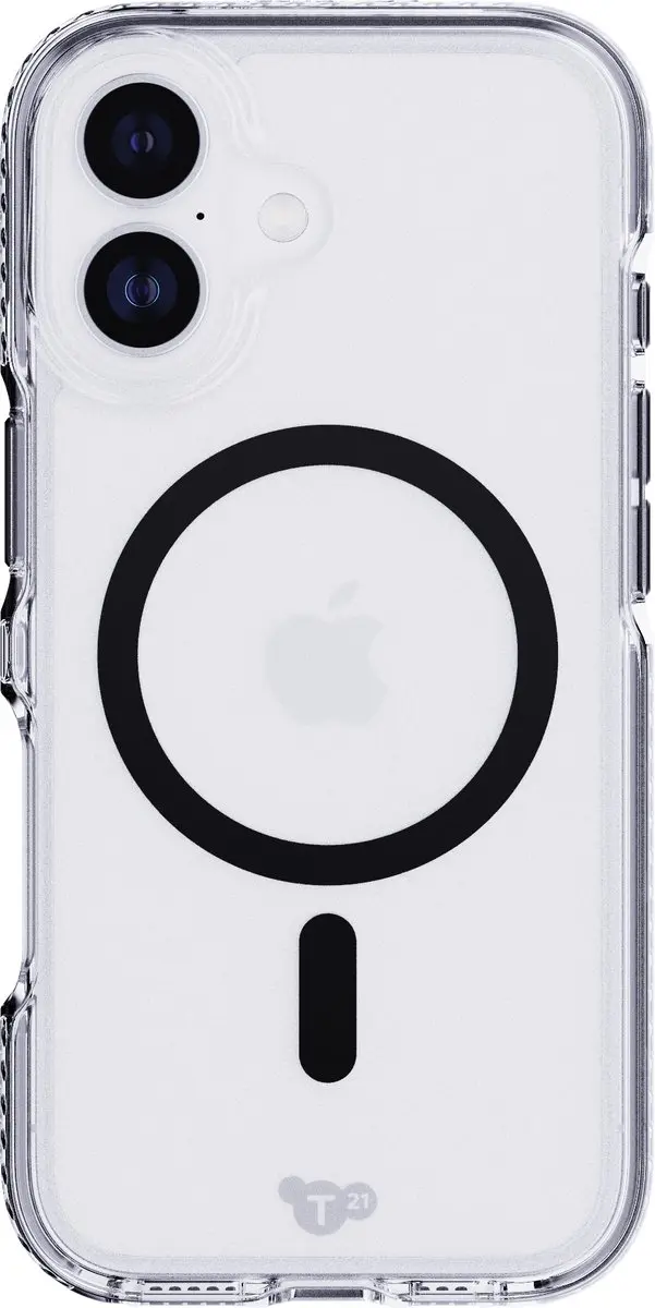 Tech21 Evo Crystal iPhone 17 Hoesje - Schokbestendig - MagSafe - T21-11304 - Transparant/Zwart