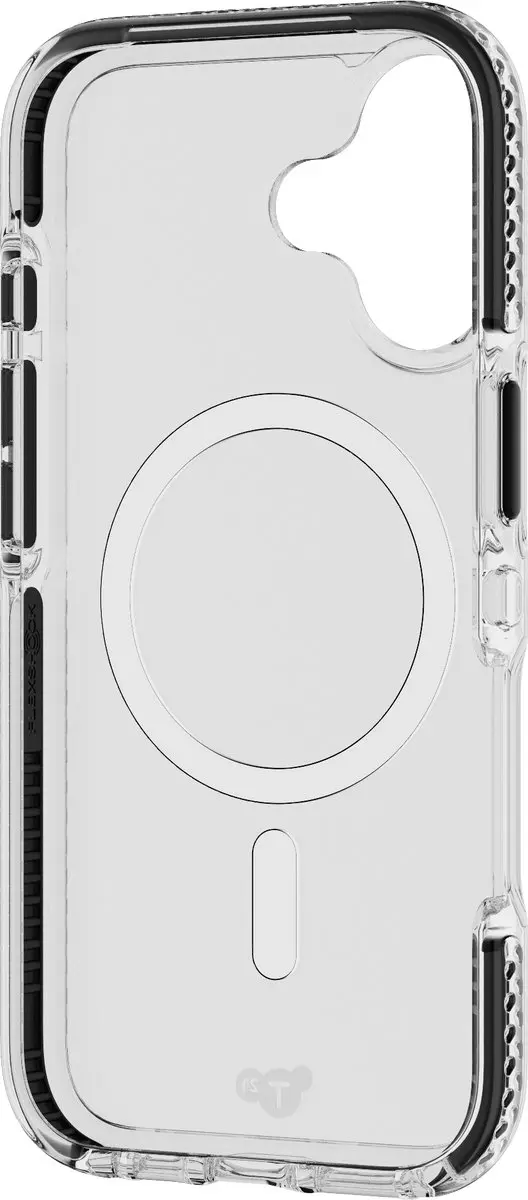 Tech21 Evo Crystal iPhone 17 Hoesje - Schokbestendig - MagSafe - T21-11304 - Transparant/Zwart