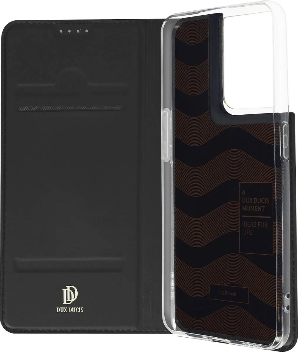 Dux Ducis Skin Pro Hoesje Oppo Reno 8 - Zwart