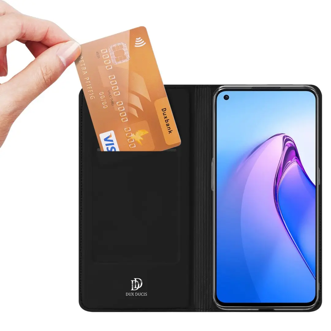 Dux Ducis Skin Pro Hoesje Oppo Reno 8 - Zwart