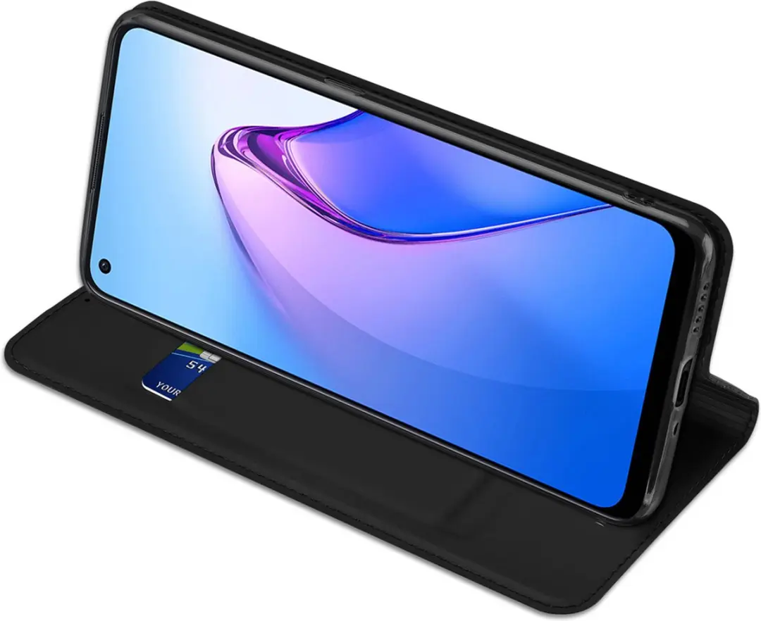 Dux Ducis Skin Pro Hoesje Oppo Reno 8 - Zwart - afbeelding 6 van 6