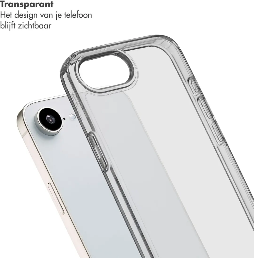 Selencia Transparant Hoesje iPhone 16/17 - Zilver - afbeelding 6 van 6