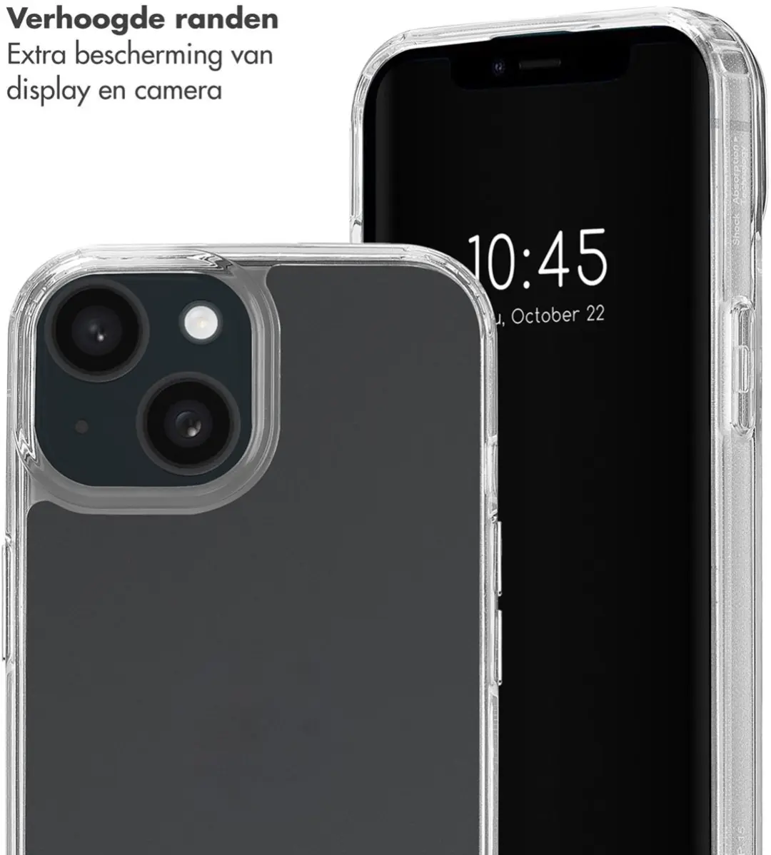 Selencia Transparant Hoesje iPhone 15 - Goud