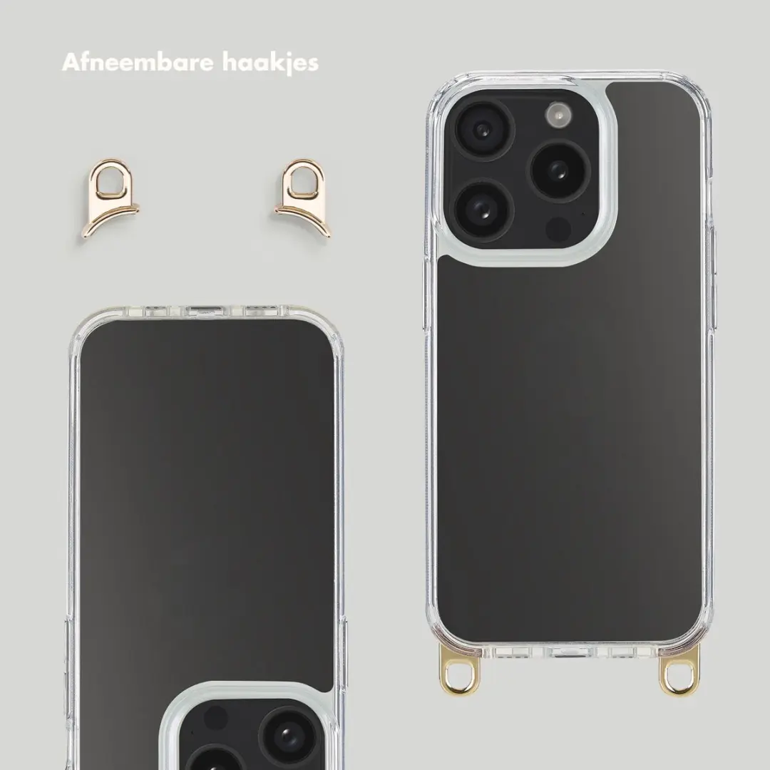 Selencia Transparant Hoesje iPhone 15 Pro - Bruin