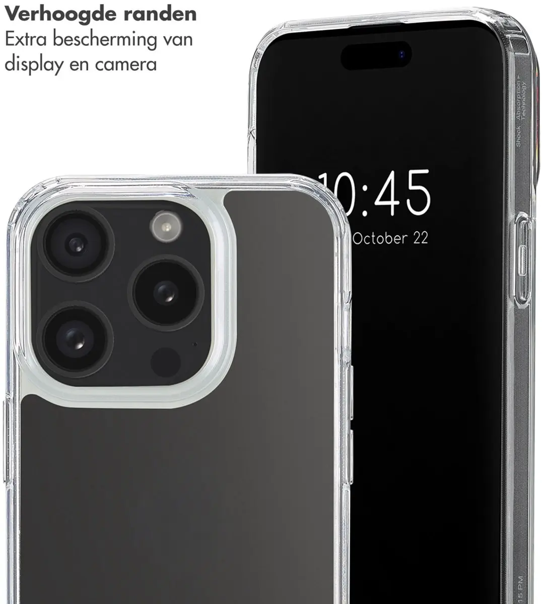 Selencia Transparant Hoesje iPhone 15 Pro - Bruin