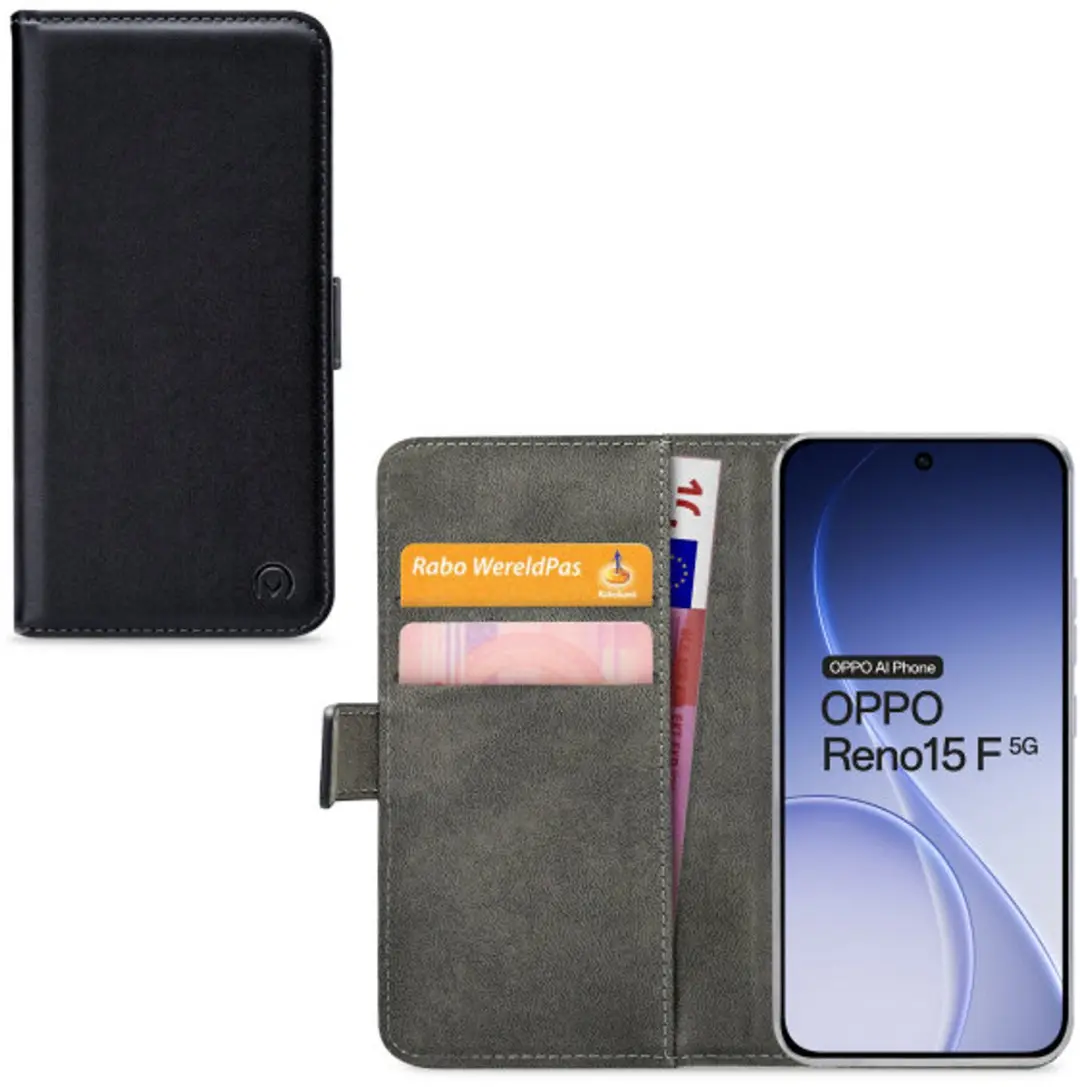 Mobilize Classic Gelly Wallet Bookcase OPPO Reno12 F - Zwart