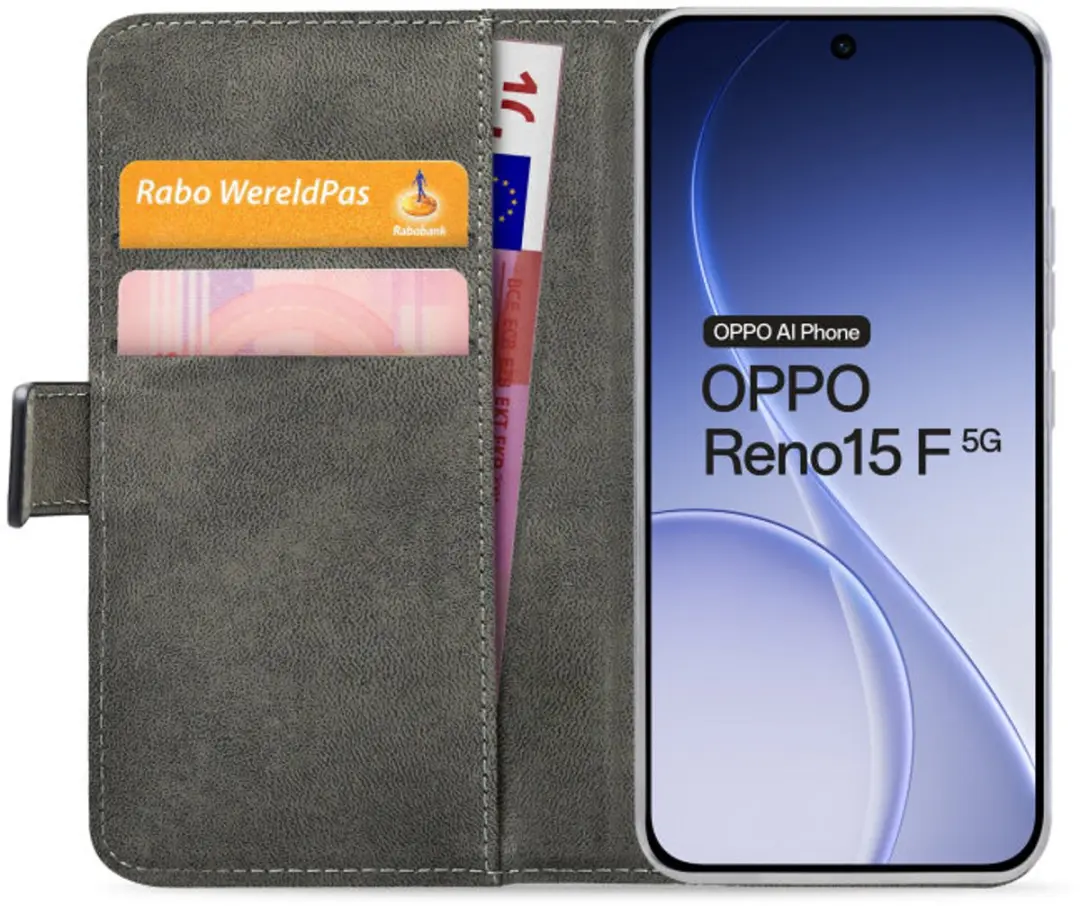 Mobilize Classic Gelly Wallet Bookcase OPPO Reno12 F - Zwart